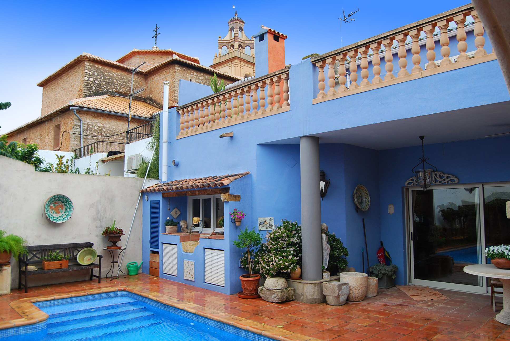 A beautifully restored town house with swimming pool